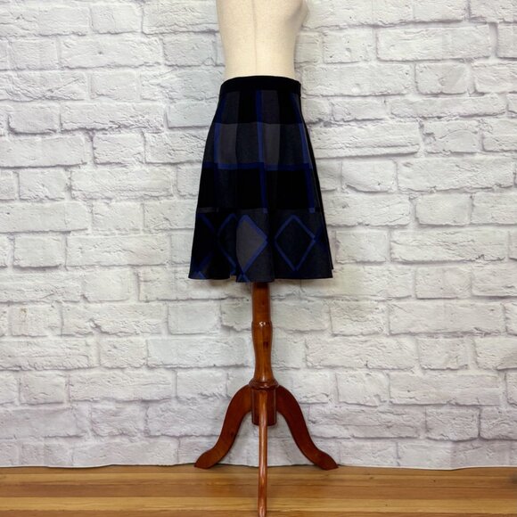 Olivia & Grace Black & Blue Plaid Skirt - Picture 3 of 9